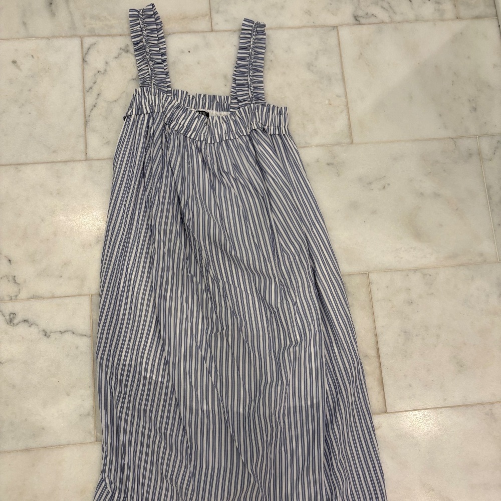 J Crew Maxi dress with elastic gathered sleeves
